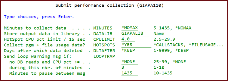 Performance Data Collection